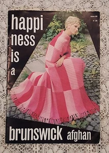 Vtg 1977 Brunswick Knitting Crochet Pattern 683 Afghans Blankets Granny Squares - Picture 1 of 17