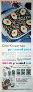 'LIN-CAN' Canned Processed Peas Food ADVERT - Original 1955 Print AD - Picture 1 of 1