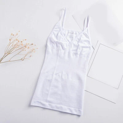Camiseta sin mangas modeladora corporal íntima cuerpo corsé top chaleco cuello en V liso sin costuras. Foto 1 de 4