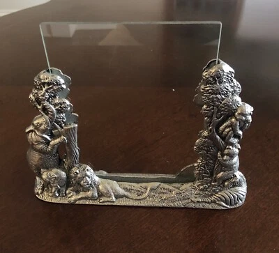 Marco de fotos de pie vintage 1990 Arthur Court Zoo Animal Safari para foto de 5x7 Foto 1 de 3