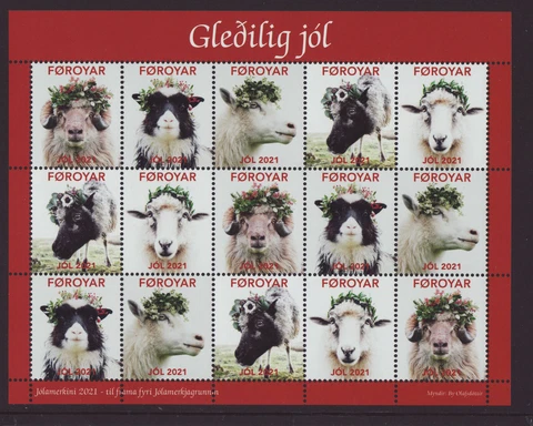 Faroe Islands 2021 MNH - Christmas Seals 2021  - m/sheet Cover