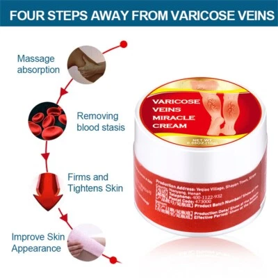 Crema Milagrosa Varicosa Piernas Tratamiento Vascularización Pomada Externa Piel 30GR+* Foto 1 de 4