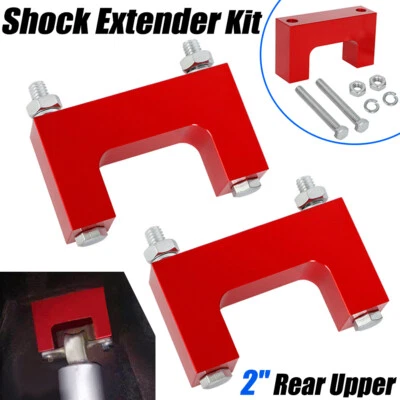 Kit de extensor de amortiguador superior trasero de 2" tracción trasera de los años 60 a 80 para Pontiac A F G y X-Body Foto 1 de 4