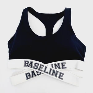 Baseline By Ashy Bines Sports Bra Womens Size L Black Racerback Padded Active - Picture 1 of 16