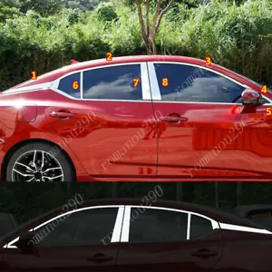 For Nissan Sentra 2020-2021 Chrome Stainless Upper Window Trim Strip Cover 16pcs - Picture 1 of 8