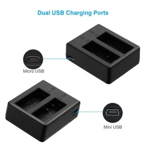 Batería de cámara de acción 2 piezas 3,7 V 1050 mAh para EKEN H9 H9R H3R H8PRO + cargador doble - Imagen 1 de 8
