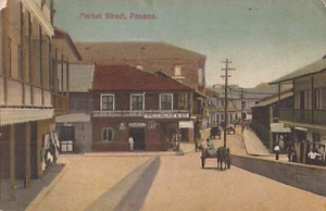Panama City, PANAMA - Market Street - 1907 - donkey & cart - Picture 1 of 2