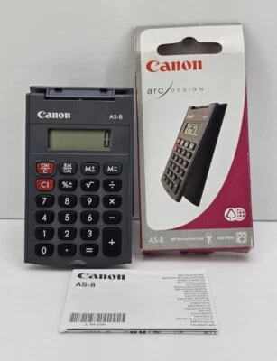 Canon AS-8 Pocket Calculator Hard Case Pocket Size EDC Brand New School Exams - Image 1 of 4
