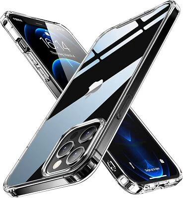 For iPhone 14 13 12 11 Pro 6 7 8 Plus Max XR Shockproof Clear Case +Glass Screen - Image 1 of 4