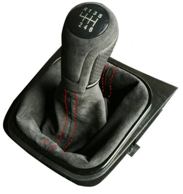 FÜR VW GOLF 5 6 EOS SCIROCCO SCHALTSACK ALCANTARA LEDER SCHALTKNAUF 6 GANG ARK - Bild 1 von 3