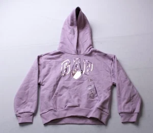 Gap Girls Kids VintageSoft Relaxed Logo Pullover Hoodie AP2 Lavender Mist Medium - Picture 1 of 3