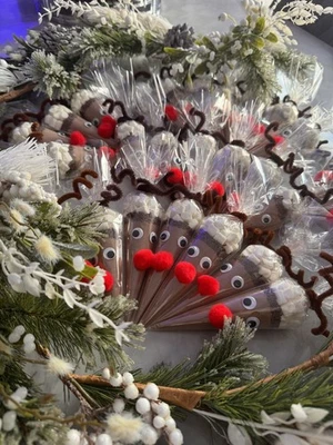 Reindeer hot chocolate cone, Christmas Eve box, stocking filler, Christmas gift