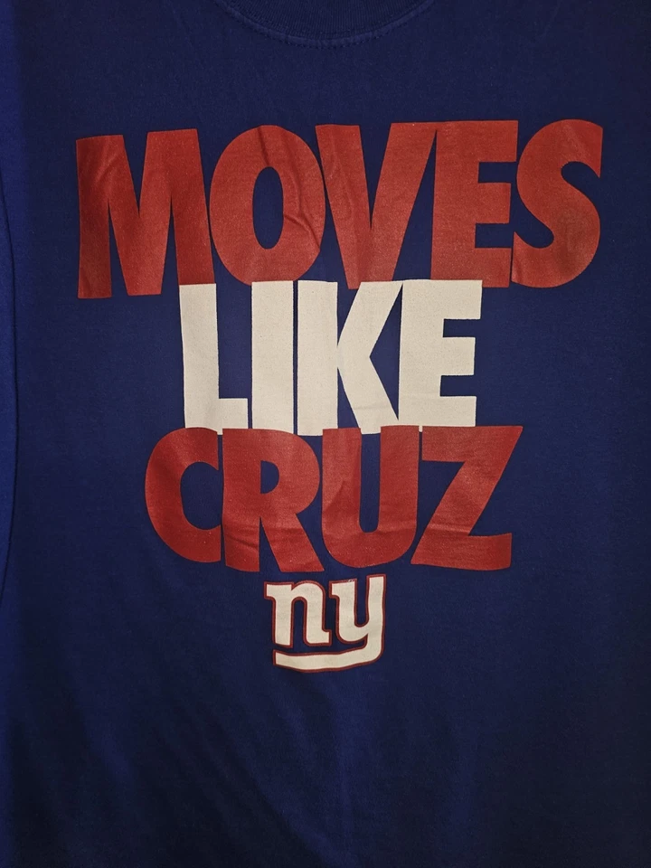 Camiseta Nike New York Giants Victor Cruz Grande Para Hombre Azul Gráfico Logo NFL Foto 1 de 4