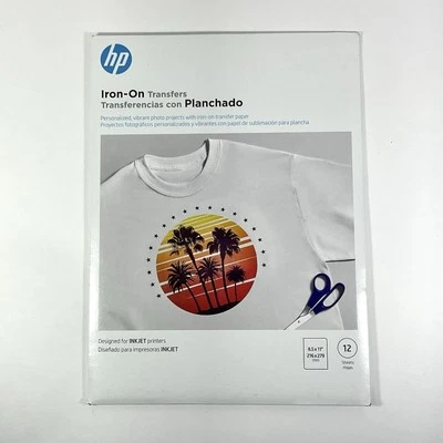 HP Iron-On Transfer Paper 12 Sheets INKJET (8.5" x 11") C6049A SEALED - Image 1 of 4