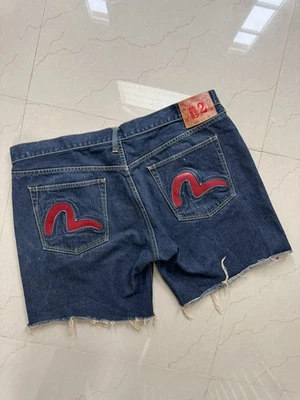 EVISU Jeans Cut Off Shorts Men 42 Blue Made in Japan - Image 1 of 4