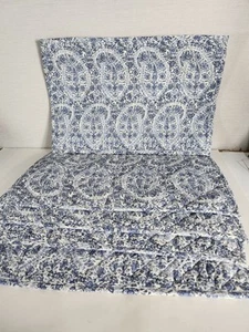 American Living 5 Tischsets Baumwolle Paisley Blumen gesteppt blau weiß lesen - Bild 1 von 11