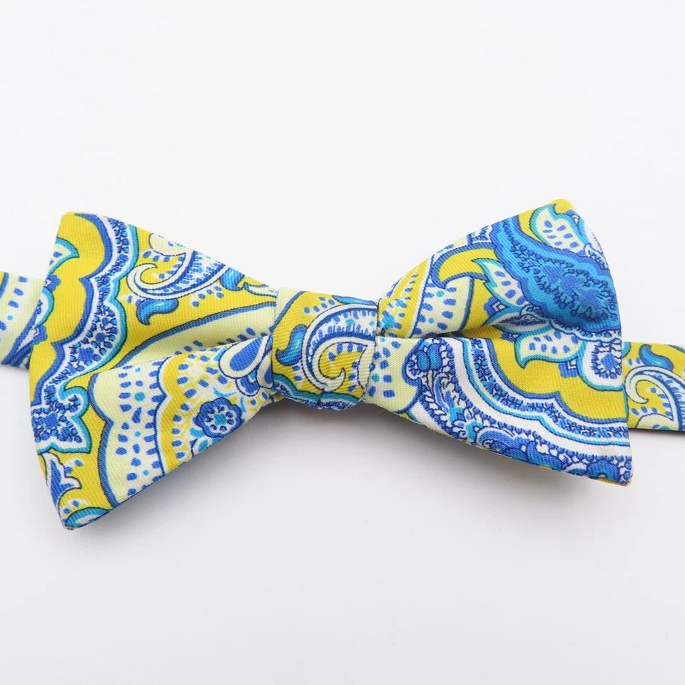 Pajarita Izod Amarillo Azul Cachemira 2.5" Ancho Pre Corbata Poliéster Foto 1 de 4