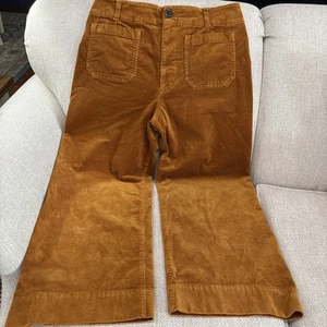 Anthropologie Maeve The Colette Pants Women’s 32 Cropped Retro Wide Leg Corduroy - Picture 1 of 7
