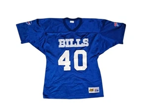 Camiseta De Colección Buffalo Bills Para Hombres L Azul Majestuosa NFL Jugar Fútbol Años 90  - Imagen 1 de 8