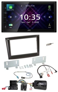 JVC DAB 2DIN Lenkrad Bluetooth USB Autoradio für Fiat Doblo Mini-ISO ab 2015 sch - Bild 1 von 12