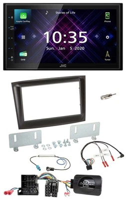 JVC DAB 2DIN Lenkrad Bluetooth USB Autoradio für Fiat Doblo Mini-ISO ab 2015 sch - Bild 1 von 4