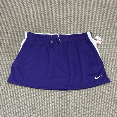 Saia de hóquei Nike Stock lacrosse campo kilt feminina XL roxa CT3119 Dri-FIT nova com etiquetas - Imagem 1 de 4