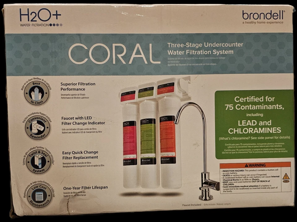Brondell UC300 Under Counter Triple Water Filtration System + Fauce - Image 1 of 1