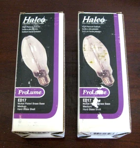2 HALCO 70w HIGH PRESSURE SODIUM LAMPS LIGHT BULBS LU70/MED HPS BD17 ED17 LU70 - Picture 1 of 6