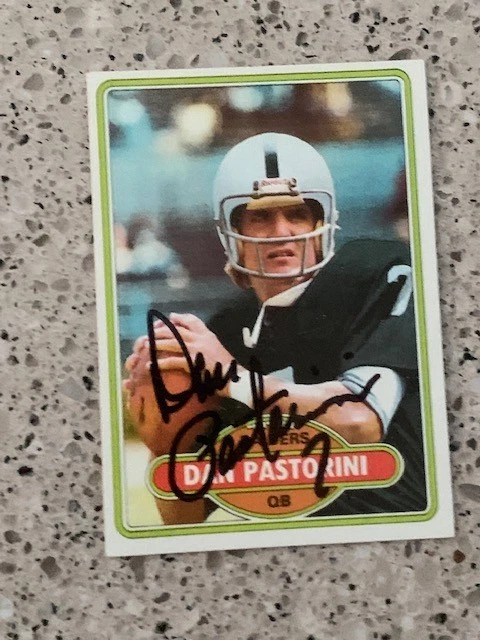 DAN PASTORINI OAKLAND RAIDERS SIGNED AUTOGRAPHED 1980 TOPPS #490 OILERS - Image 1 of 1