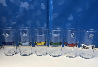 Juego de 6 gafas de coche clásico Mobil Pegasus vintage impecables sin usar años 60 Foto 1 de 4