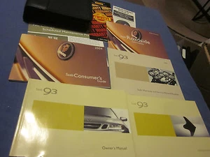 2004 SAAB 93 NINE THREE OWNERS MANUAL OWNER'S SET W/ CASE & INFOTAINMENT - Imagen 1 de 1