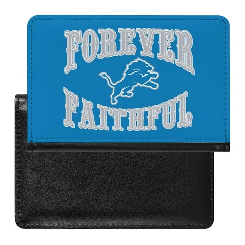 Forever Faithful Detroit Lions Passport Holder Protector Cover Wallets Cover
