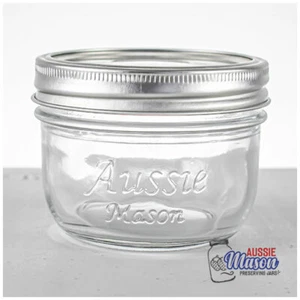12 x Aussie Mason Wide Mouth HALF Pint Preserving Jars/bottles and Lids, Ball R - Picture 1 of 2