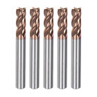 6mm Dia 6mm Shank HRC55 Carbide AlTiN Coated 4 Flute Square End Mill 5pcs