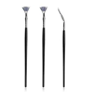 3 PCS Mascara Fan Brush, Folding Angle Scalloped Lash Brush Fan Shaped Eyelash B - Picture 1 of 6