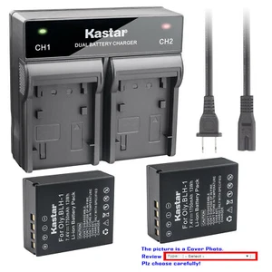 Kastar Full Decoded Battery AC Rapid Charger for Olympus OM-D EM1 Mark III MARK3 - Picture 1 of 10