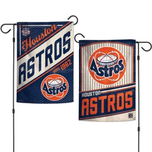 Houston Astros Flag 12x18 Garden Style 2 Sided Cooperstown - Picture 1 of 1