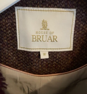 🤎new £125 HOUSE OF BRUAR UK14 Woven TWEED 100% Wool SMART jacket -BNWOT! - Imagen 1 de 9