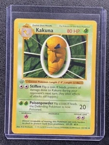 Pokemon Card Kakuna 1st Edition 1999 33/102 - Picture 1 of 2