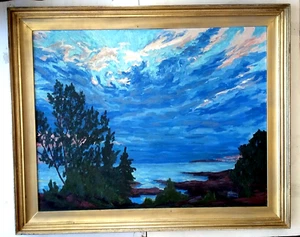 Listed American Artist - Nixon (20th.C) O/C - 36" x 28". Signed - Photo 1 sur 5