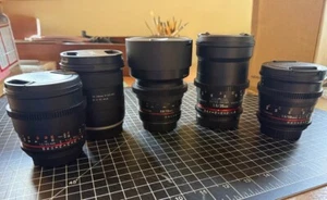 Rokinon 4 Cine lens Bundle for EF Canon - Bonus Tamron lens - Picture 1 of 3