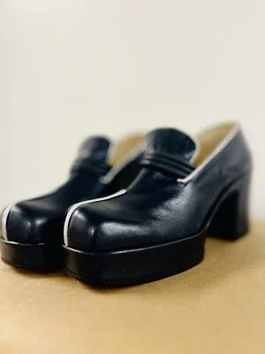 *Raro* Mocasines Disco Boogie Plataforma Años 70’s Cuero Italiano 8 Mujer’s/6 Hombre’s  Foto 1 de 4