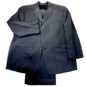 Chaps Ralph Lauren Vtg Suit Gray Wool 3 Btn 44 46 S Pant 37.5 CA Preppy Academia - Picture 1 of 23