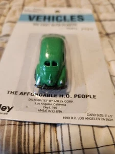 VW SPLIT WINDOW BUG BEETLE H.O. SCALE 1/87 BOLEY BRAND NEW ON CARD GREEN - Picture 1 of 3