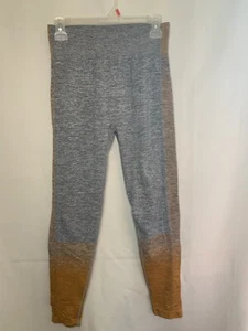 Mujer Sin Marca Talla XL - Gris Naranja Entrenamiento Elastizado Leggings Pantalones 27" x 27" - Imagen 1 de 3