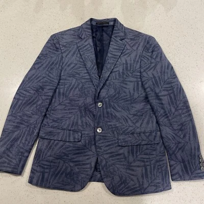 Lauren Ralph Lauren Green Label Blazer Mens 38S Blue Floral 2 Button Dress Coat - Image 1 of 4