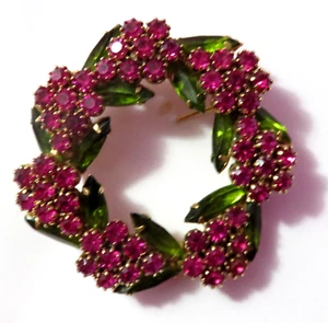 VERY PRETTY VINTAGE SPARKLY 2" RHINESTONE PIN BROOCH DAMAGE-CLASP BROKEN - Picture 1 of 5