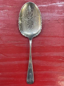 Antique Peter Krider PLK COIN SILVER Serving Spoon - Clark & Biddle - Bild 1 von 21