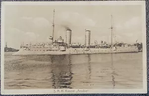 WWI 1900s S.M.S. Ariadne, Small Cruiser German Imperial Navy Antique Postcard - Picture 1 of 2