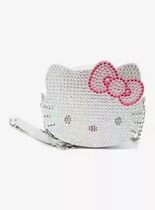 Hello Kitty face rhinestone crossbody bag purse NEW - Picture 1 of 2